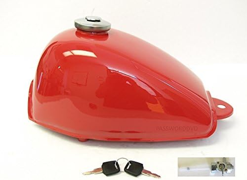 Replacement Aftermarket Red Metal Monkey Fuel Gas Tank for Z50 Z50R with Cap, Keys, and Petcock