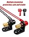 Battery Jump Post Kit with Cable and Mounting Bracket Fit for Can Am X3 Polaris RZR 2 or 4 Seats, Heavy Duty Remote Battery Charging Post Kit for UTV ATV Truck Car Trailer Boat Diesel Engine
