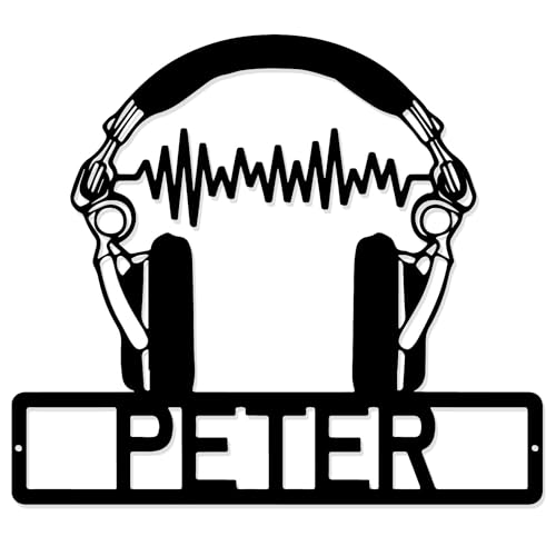 Personalized Music Metal Wall Art and Decor, Custom Name Signs, Music Teacher Gift, Entrway or Bedroom (Style-4)