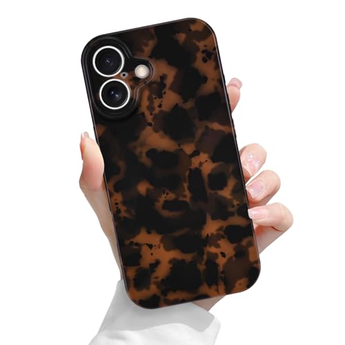 Newseego Coque pour iPhone 17, Motif Imprimé Léopard Animalier et Écaille de Tortue pour Filles et Femmes, Étui Esthétique Mignon et Souple en TPU...