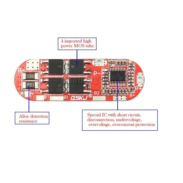 Image of UG LAND INDIA 5S 40A 18V-21V BMS 18650 Lithium Battery Protection Board PCB Protection Board 18650 Charger Module for Li-ion Lithium Battery Module Over-Discharge /Over-Current