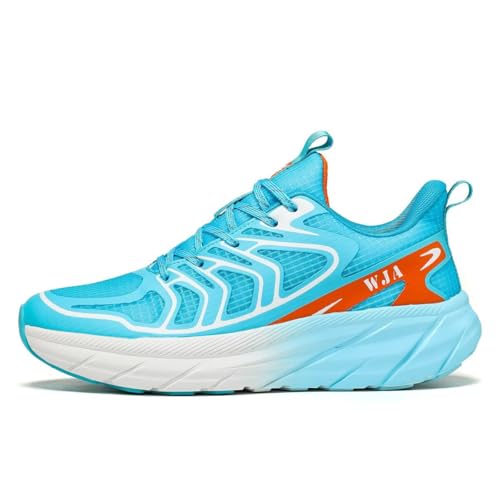 Image of WJA Men's Road-Running-Shoes Walking Fashion Athletic Sneakers Comfort Lightweight Working Gym Mesh Shoes.