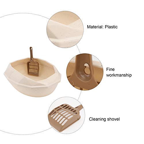 POPETPOP Toilette per Gatti in Plastica Semichiusa...