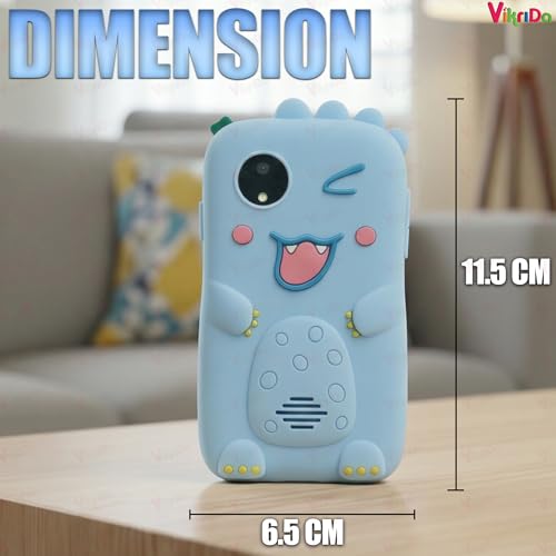 Image of Vikrida Plastic Kids Smartphone Toy with MP3 Music Player Bumper Back Case Dual Camera for Selfies in-Built Games 2.4 inch Screen 8MP Camera Toys for Boys & Girls (Blue)