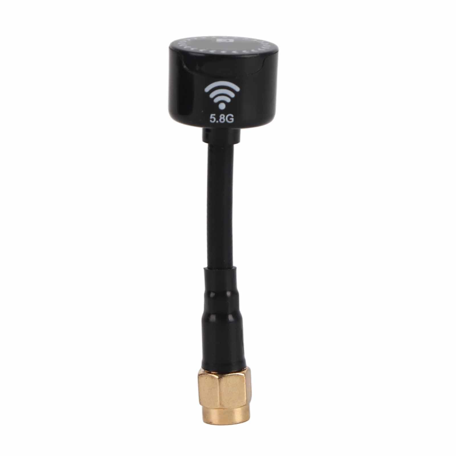 Tbest 5.8GHz Antenna, 5.8GHz 3dBi RHCP Stubby High Gain Antenna Super Mini RHCP for FPV Racing Drone RC Parts Accessory (Black)