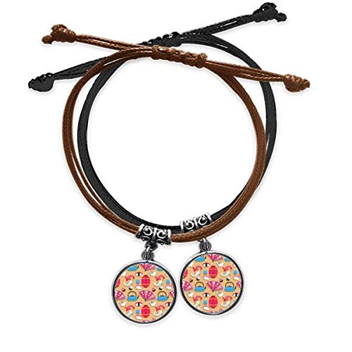 Bracelet cuir double japanpattern grue bijou amoureux DIYthinker