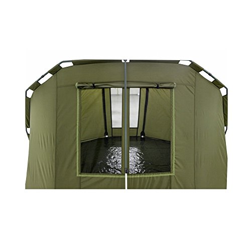 Lucx® Caracal Angelzelt 1 bis 2 Mann Bivvy 2 Personen Karpfenzelt Carp Dome Anglerzelt 295x290x165cm 10.000mm Wassersäule Campingzelt – Bild 8