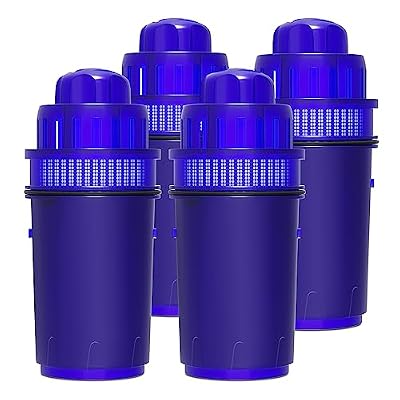 ICEPURE Pitcher Water Filter, Compatible with All PUR® Pitchers & Dispensers Filtration Systems, Replacement for PUR CRF950Z, PPF900Z, PPF951K, PPT700W, PPT711W, CR-1100C, CR1100CV, Blue(4 Pack)