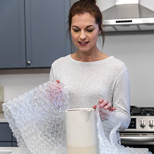 Image of Duck Max Strength Bubble Cushioning Wrap for Moving&Shipping,15FT,Large Packing Wrap for Heavy Duty Protection Packaging Boxes,Clear Bubble Roll Moving Supplies,Perforated Every 12 inch,(Pack of 2)