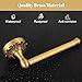 Lucyound Antique Brass Toilet Paper Holder, Bathroom Tissue Roll Holder Wall Mount, Vintage Gold Decorative Bathroom Accessories, Brass Petal-Relief Series