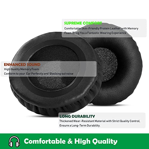 Almohadillas de cuero premium para auriculares de repuesto compatibles con Jabra Evolve 20 30 40 65 miniatura 5