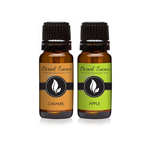 Image of Eternal Essence Oils 2 Pack 10ml Premium Fragrance Oil - Caramel & Apple - for Candle, Soap Making, Aromatherapy, Diffusers, Home Care, & Humidifiers