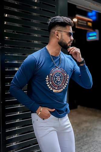 Image of Royaltail Men's Cotton Regular Fit Full Sleeves Pullover Printed Sweatshirts