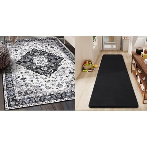 Amearea 4x6 Vintage Design Area Rugs for Living Room, 2x6 Soft Hallway Runner Rug Cover