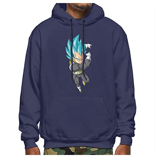 Customized Vegeta Super Saiyan Hoodie Sweatshirt for Mens Black M