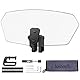 Justech Motorrad Windabweiser Aufsatz Verstellbare Clip-on Windschild Spoiler Windschutz Windschutzscheibe Durchsichtige Windschutzglas 270x165x50mm Windschutzscheibenverlängerung Schwarze Halterung