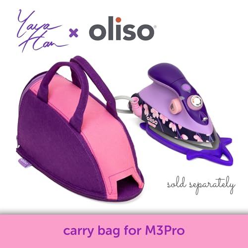 Image of oliso Yaya Han x Mini Iron Carry Bag for M2Pro and M3Pro | Polyester Felt Travel Case, Quilting Retreat Storage, Compact Sewing Accessories, Heavy-Duty Zipper