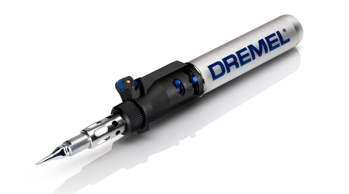 Dremel VersaTip 2000-6 - Saldatore a gas, 1200 °C, 90 minuti, con accensione piezoelettrica, 1 set