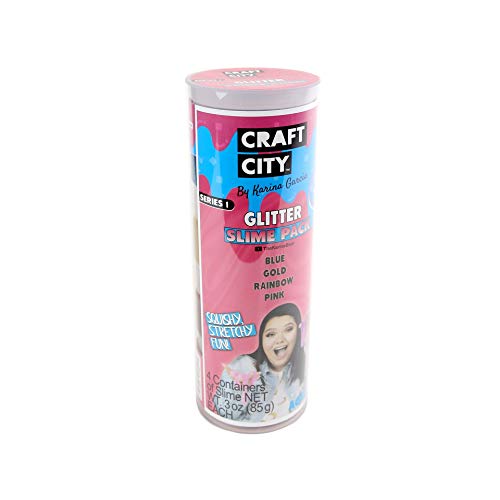 Craft City Karina Garcia Pre-Made Glitter Colored Slime Collection | 4 Pack | Kids Toy | Ages 8+