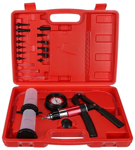 SIXTOL Mechanic Brake Tester 22 | Unterdruck-/Vakuumprüfkit für Bremssysteme | 22-teilig | kompatibel mit Pkw und LKW | Robuster Werkzeugkoffer