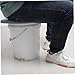 Ssguopte Camping Bucket Toilet Seat with Lid, Portable 250kg PVC Seat