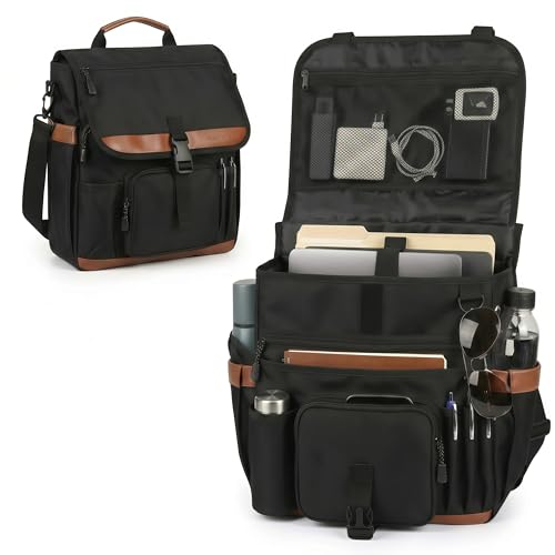 Adullama Car Front Seat Organizer with Stable Anti-Swing Design Passenger Seat Organizer fits 15.6 Laptop Mobile Office for Car & Truck Front Seat Organizer Professional Work Bag for Car Trucks