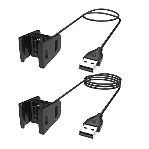 Fitbit Charge 2 Charger, BeneStellar 2-Pack 3.3ft/1m + 1.8ft/55cm Replacement Charging Cable for Fitbit Charge 2 (2-Pack 3.3ft+1.8ft)