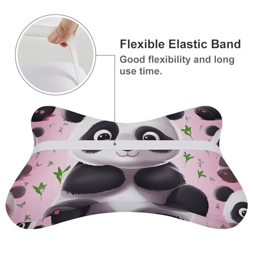 Oreiller de voiture voyage lot de 2 coussins ergonomiques panda avec sangle