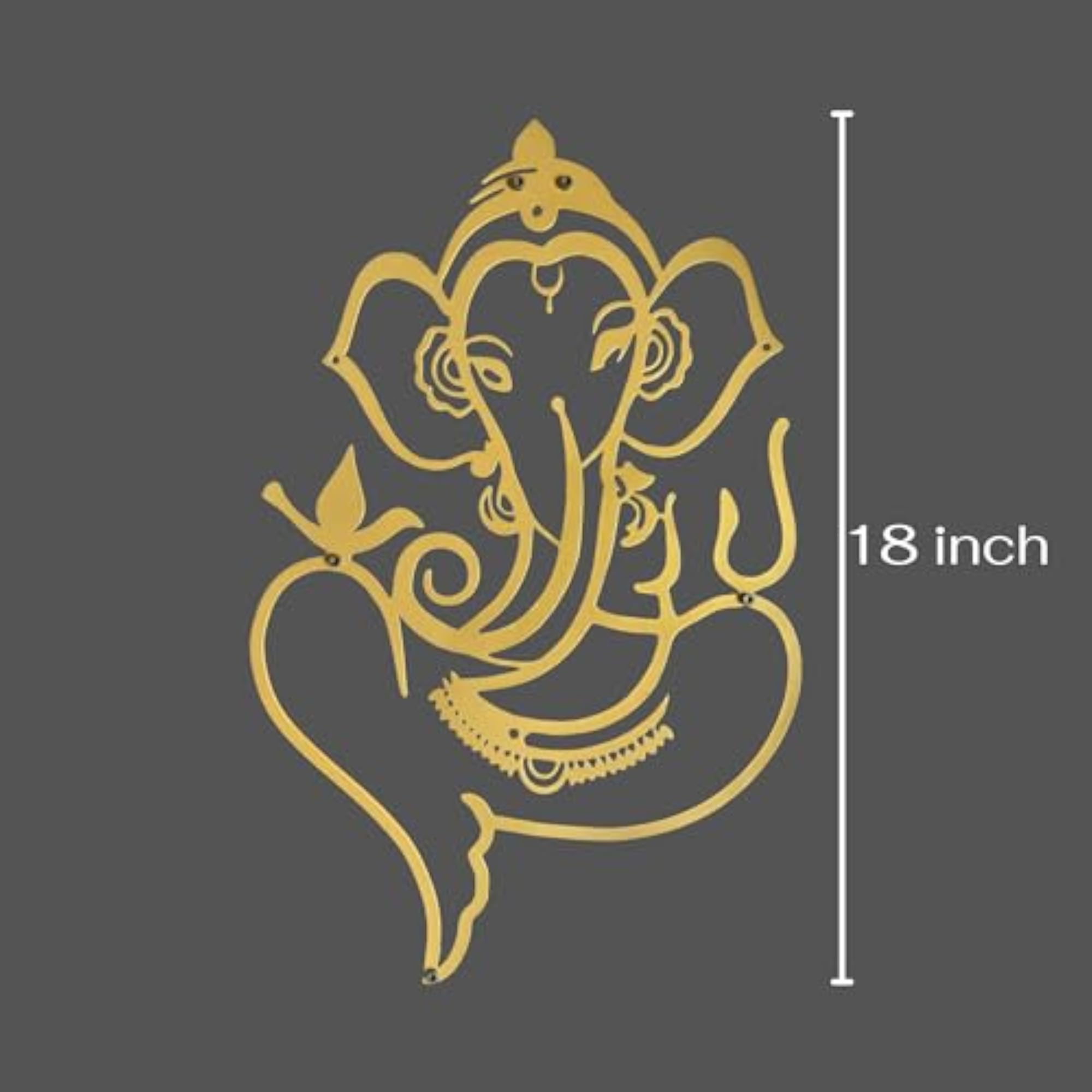 Wall Art Metal Ganesha Sculpture Hanging