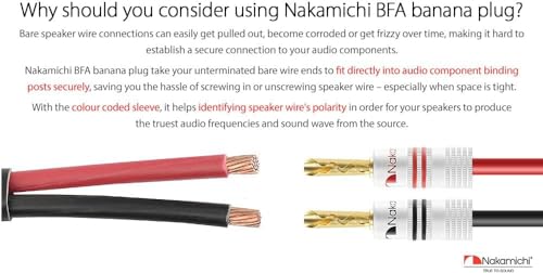 Nakamichi Banana Plug BFA Dorado 10 Pcs 12-18 AWG miniatura 3