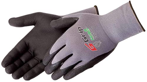 Liberty Glove & Safety G-Grip Nitrile Micro-Foam Palm Coated Seamless Knit Work Gloves with 13-Gauge Gray Nylon Shell (2 Dozen) (Extra Large)