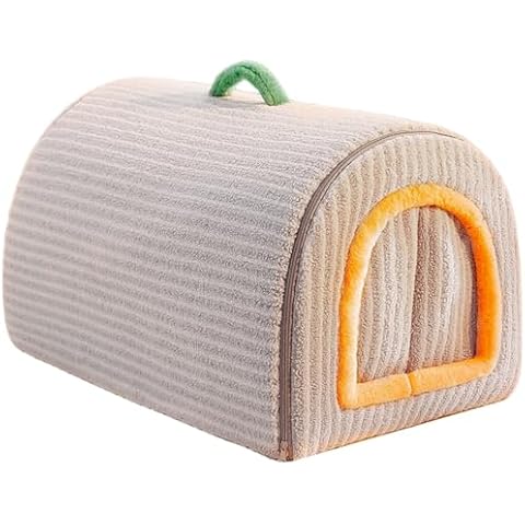 Dog House Indoor, 2 Ways to Use, Covered Dog Bed with Fluffy Cushion, Cozy Dog House Cat Cave for Small Medium Large Dogs (Green Handle, XL) Cover
