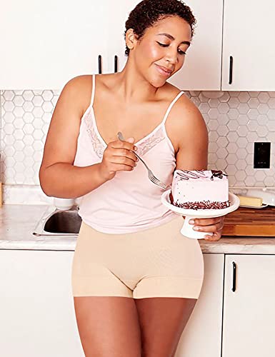 Image of Womens Slip Shorts for Under Dress Seamless Shapewear Boyshorts Tummy Control Panties Shaping Shorts