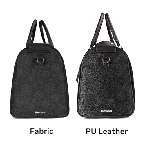 Travel Duffle Bag - Personalized Leather Foldable Travel Bag First Bump, Gifts For Dad, Mom On Father's Day, Christmas, Birthday (Fabric, I Am Strong Black)3