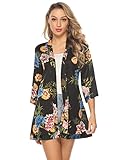 🦋Longitud de manga 3/4: este cárdigan con estampado de kimono está diseñado con una longitud de manga perfecta para salidas de primavera y verano con sombreros para el sol, anteojos, chalecos a juego, camisetas, trajes de baño y más. Cárdigan estampado estiloso, elegante y fácil de combinar.