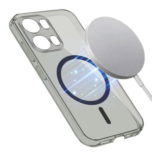 Image of Jkobi Lifetime Anti-Yellow MagSafe Compatible Clear Back Case Cover for Oppo Reno13 Pro 5G | Oppo Reno 13 Pro 5G (Sleek Hard Crystal | Shockproof and Camera Protection)
