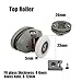 23mm Shower Door Rollers,4PCS Sliding Shower Doors Wheels, 2 Top and 2 Bottom Shower Wheels in Chrome, Shower Door Fixing Pulleys for Curved Doors Glass Doors 4-6mm Grey