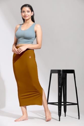 Image of TRENDMALLS Women's Polyester Spandex Stretchable Straight Saree Shapewear Petticoat for Women, Cotton Blended, Skirts for Women, Saree Shaper
