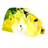 rieodkfmhd cappellini da lavoro con farfalle ad acquerello regolabili per donne e uomini con fascia antisudore lavabili, taglia unica, 2 confezioni, multicolore 06, m-l