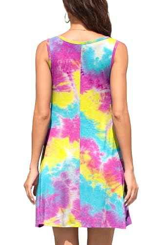 Image of WEACZZY Women Summer Casual Swing T Shirt Dresses Beach Cover up Loose Dress