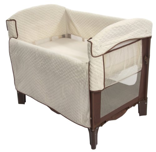 Arms Reach Ideal Curve Co Sleeper Bedside Bassinet Cocoa Natural