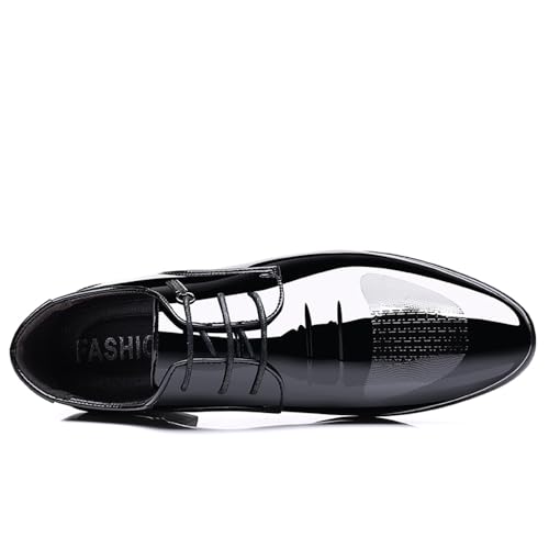 Men's Dress Shoes Business Classic Formal Derby Lace-up Shoes Oxford Shoes Patent Leather Tuxedo Shoes2