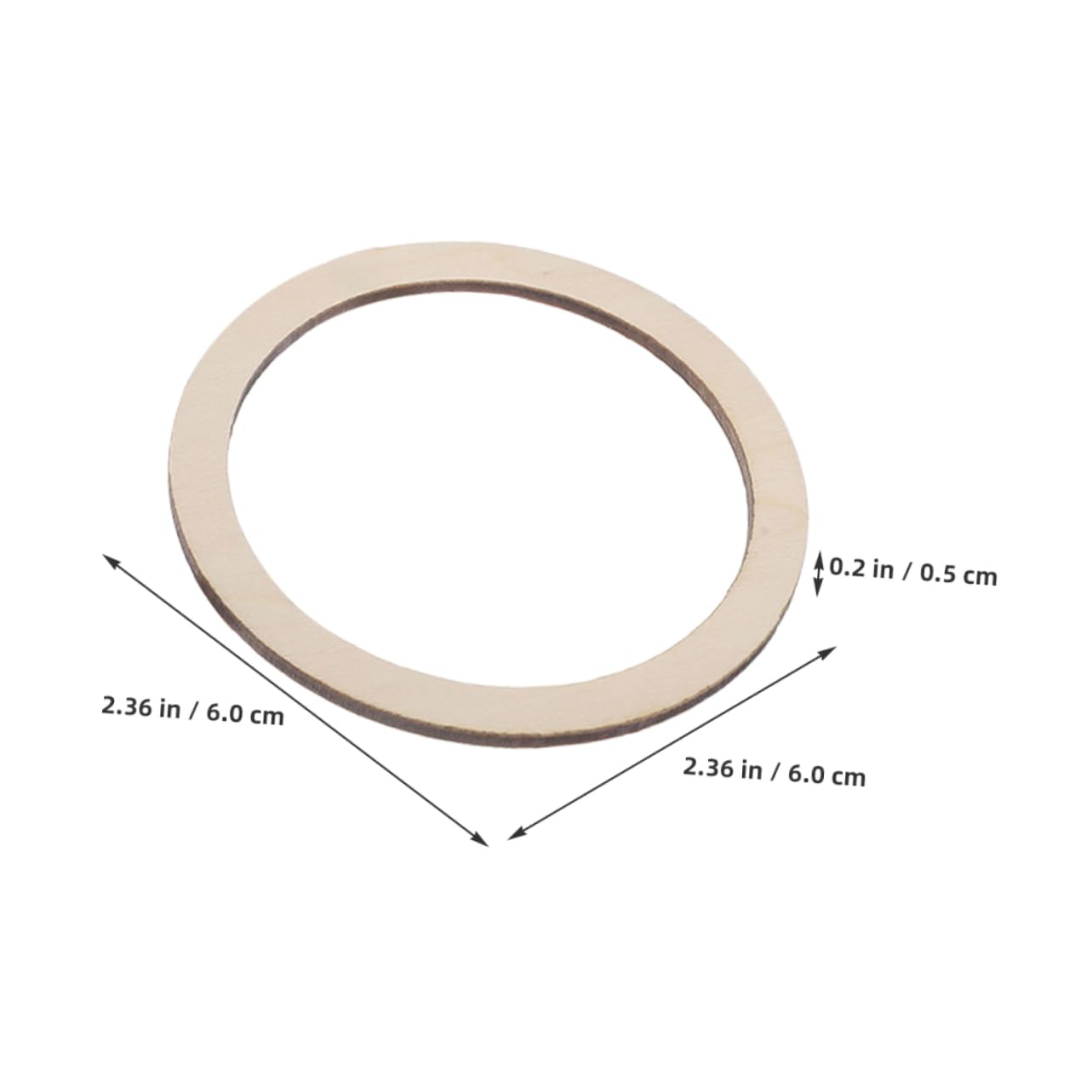 STOBOK 500stücke Holzringe Für Diy Bastelprojekte Runde Holzrahmen Für Kränze Und Mehr Robuste Glatte Oberfläche Für Kreative Handarbeiten