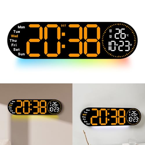 Réveil LED avec affichage de la température et volume réglable pour un réveil en douceur