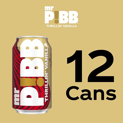 Image of Mr. Pibb Thrillin' Vanilla Soda Soft Drink Cans, 12 fl oz, 12 Pack