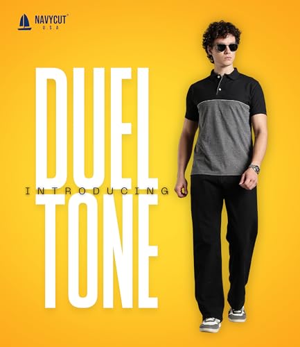 Image of Men's Polo T-Shirt | Regular Fit Short Sleeve Shirt with Collar | Solid Color Casual & Sport Polyester Top for Men | Machine Washable