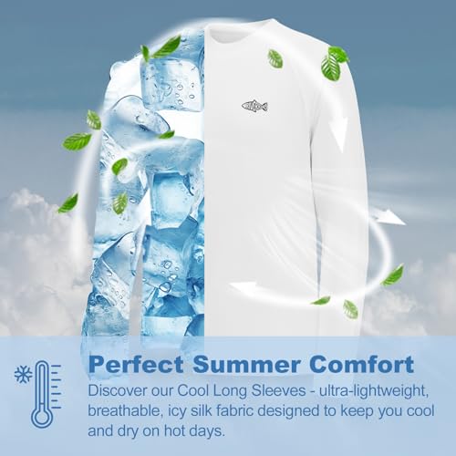 Fishing Shirt for Men Long Sleeve UPF 50+ UV Sun Protection Swim Shirt Rash Guard for Men #10344