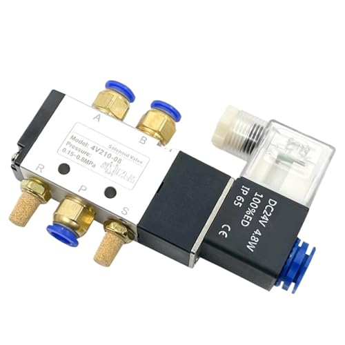 Vanne magnétique 4V210-08 à commande stable pour circuit d'air 8mm - 4