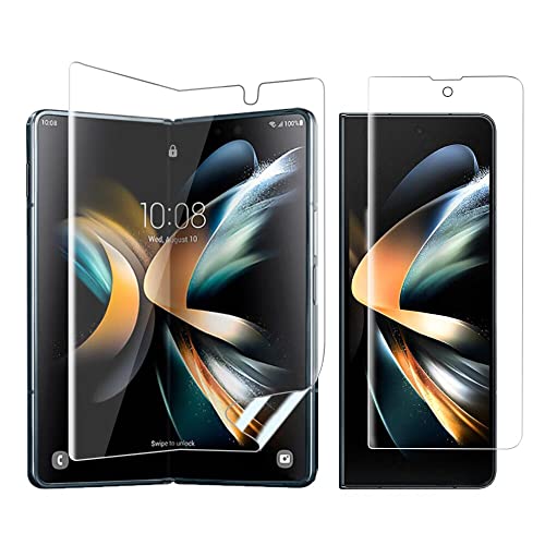 AnnTec Galaxy Z Fold4 フィルム 【2枚セット】au SCG16 自動修復 キズ防止 指紋認証対応 超高感度 柔らかい ケースに干渉せず 超薄型 気泡なし 撥油性 TPU 高透過率 docomo SC-55C Galaxy Z Fold