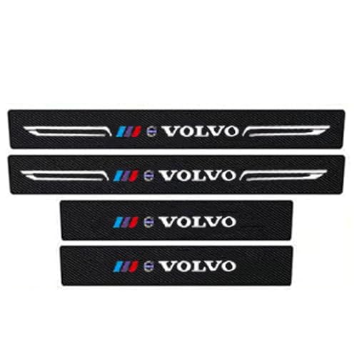 LRKKJQ Car Door Sill Protector Strips for Volvo XC-40 XC-60 XC-70 XC-90,Paste Type Carbon Fiber Door Sill Protectors Easy to Install